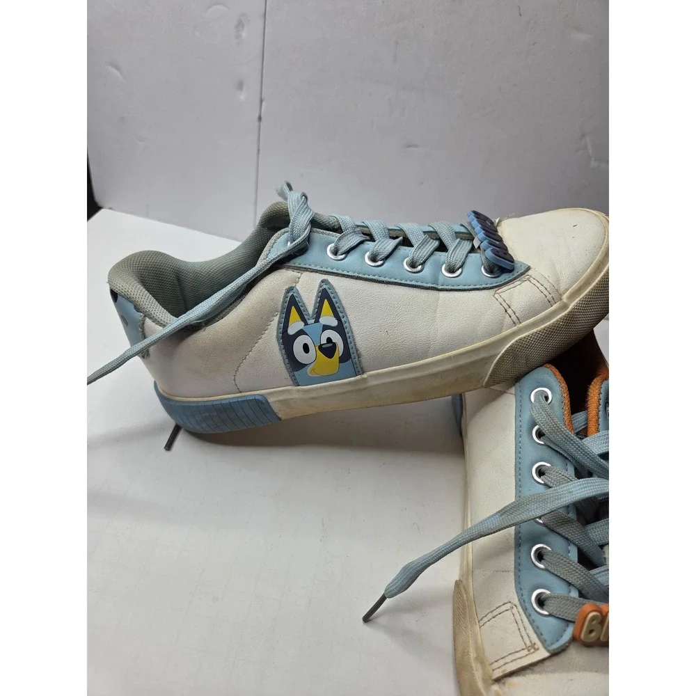 Ground Up Bluey and Bingo Mismatched Low Top Sneakers‎ White Blue Orange Size 7
